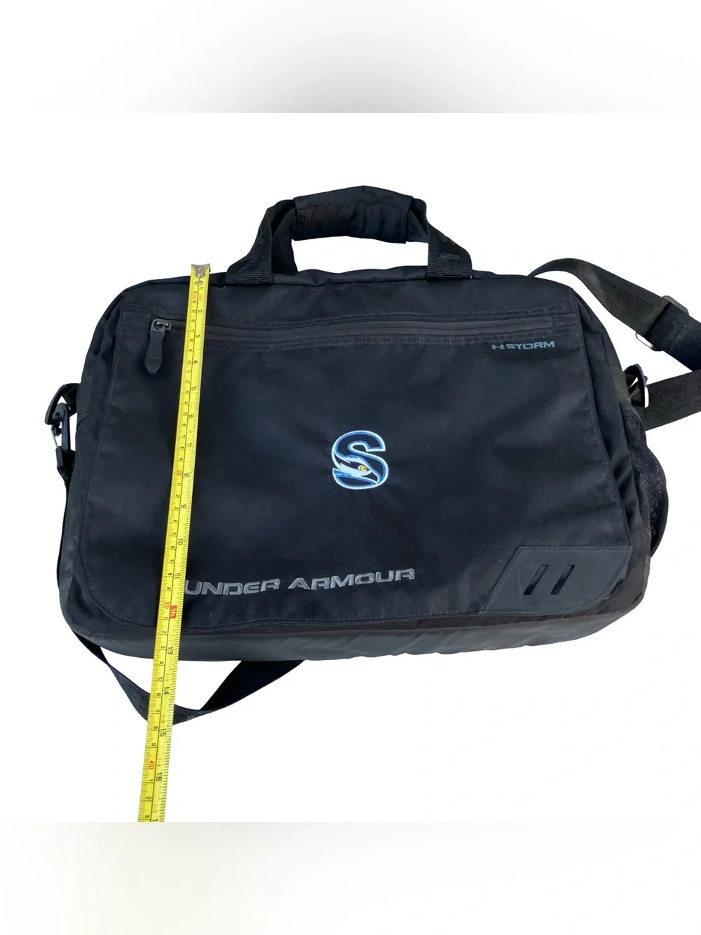 Under Armour Storm Messenger Bag Briefcase Crossbody Laptop Coach’s Black Logo